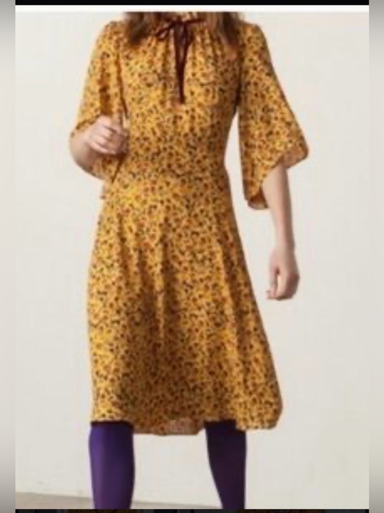 Donna Morgan Dresses & Skirts - NWT Donna Morgan Flax Rose Yellow Floral Dress size 10